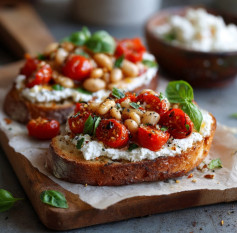 Zesty Tomato and Butter Bean Toast Delight