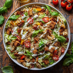 Zesty Vegan BBQ Chicken Pasta Delight