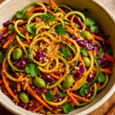 Zesty Zucchini Zoodles with Peanut-Ginger Delight