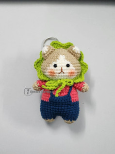 Adorable Crochet Keychain Pattern: Colorful Animal Design