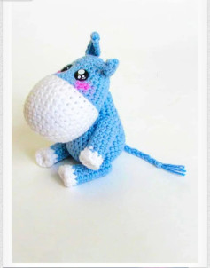 Adorable hipopótamo de ganchillo para principiantes