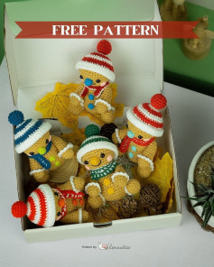 Amigurumi Gingerbread Men Free Crochet Pattern for Holidays