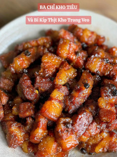 Ba Chỉ Kho Tiêu Đậm Đà, Thịt Mềm Ngọt Ngào