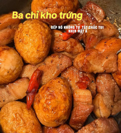 Ba chỉ kho trứng