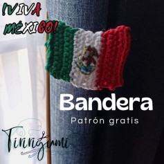 Bandera de México a crochet, patrón gratuito fácil
