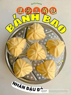 Bánh Bao Nhân Đậu Đỏ Hấp Dẫn Thơm Ngon