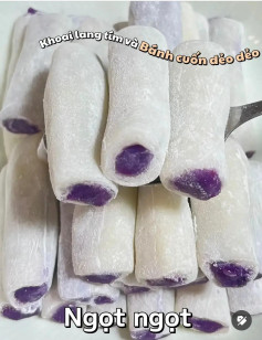 Bánh Cuốn Dẻo Khoai Lang Tím Ngọt Ngào