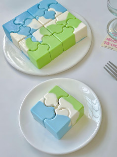 Bánh Mousse Sữa Chua Lắp Ghép Đầy Màu Sắc