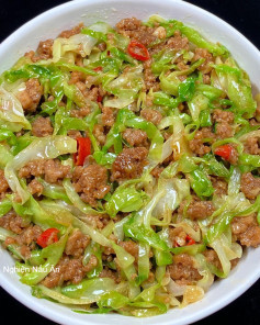 BÍ QUYẾT LÀM THỊT BĂM XÀO BẮP CẢI NHANH GỌN CỰC KỲ ĐƯA CƠM