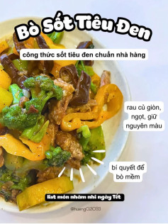 Bò Sốt Tiêu Đen Ngọt Mềm, Rau Củ Giòn Ngon