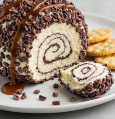 Bola de Queso Navideña con Miel de Agave y Cacao