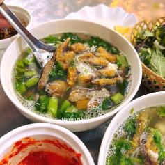 BÚN CÁ RÔ ĐỒNG NGON CHUẨN VỊ BẮC, NƯỚC TRONG, CÁ VÀNG GIÒN, THÌ LÀ THƠM NỨC