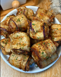 Cà tím cuộn thịt chiên