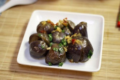 Cà Tím Hấp Chan Mắm Gừng Chay