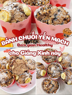 Cách làm bánh chuối yến mạch đơn giản tại nhà
