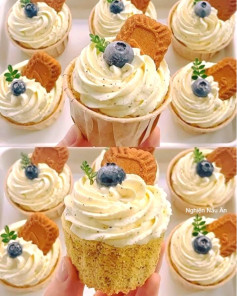 CÁCH LÀM BÁNH CUPCAKE TRÀ BÁ TƯỚC NHẸ NHÀNG, THANH LỊCH, THƠM NGÁT HƯƠNG TRÀ