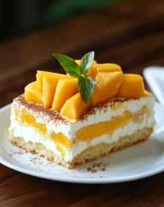 Cách Làm Bánh Tiramisu xoài Thơm Ngon Sánh Mịn