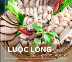 CÁCH LUỘC LÒNG HEO TRẮNG GIÒN