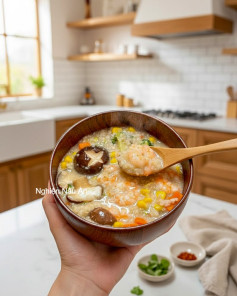CÁCH NẤU CHÁO YẾN MẠCH TÔM THANH NHẸ, BỔ DƯỠNG, ĂN SÁNG RẤT HỢP VỊ CẢ NHÀ.