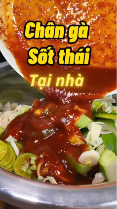 Chân Gà Sốt Thái Cay Nồng, Thơm Lừng Tại Nhà