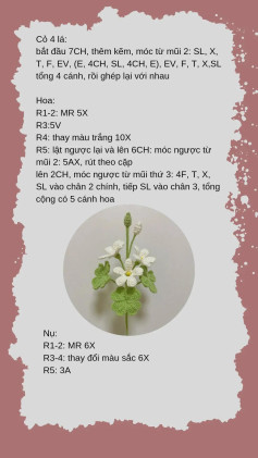 Chart móc bó hoa cỏ bốn lá