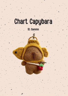 Chart móc len Capybara dễ thương cho người mới học