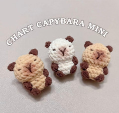 Chart móc len Capybara mini đáng yêu cho người mới bắt đầu