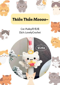 Chart móc len Thiên Thần Meooo dễ thương, dễ làm cho người mới.