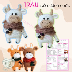 Chart móc trâu cầm bình nước Luckytoys
