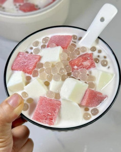 Chè Dưa Hấu Thanh Mát Thạch Sago Sữa Dừa