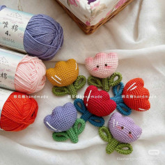 Colorful Crochet Heart Keychains: Easy DIY Pattern