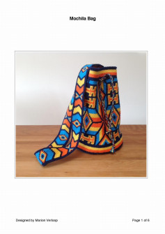 Colorful Wayuu Mochila Crochet Bag Pattern Chart