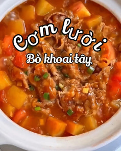 Cơm Lười Thịt Bò Khoai Tây Ngon Ngọt Tiện Lợi