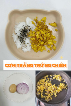 Cơm Trắng Trứng Chiên Giòn Thơm Cho Bé Yêu