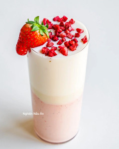 CÔNG THỨC HEALTHY SỮA ĐẬU NÀNH DÂU TÂY ĐỎ ĐẸP, MỊN MÀNG, NGON MÊ