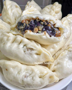 CÔNG THỨC LÀM BÁNH BAO CHAY NHÂN CÀ TÍM MỀM THƠM, ĐẬM VỊ, NGON KHÔNG TƯỞNG