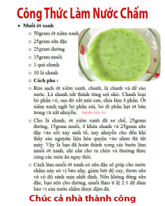 Công Thức Muối Ớt Xanh Dành Cho Cả Nhà.