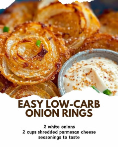 Crispy Parmesan Baked Onion Rings Delight