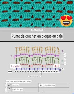 Crochet Box Stitch Pattern Chart for Beginners