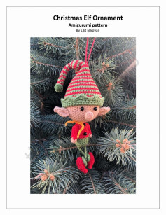 Crochet Christmas Elf Amigurumi Ornament Pattern for Festive Decorations