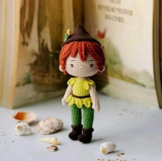 Crochet Pattern for Cute Forest Elf Doll