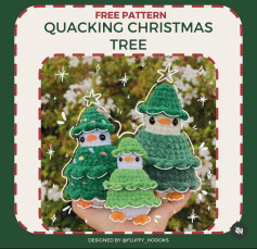 Crochet Pattern for Quacking Christmas Tree Amigurumi