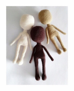 Crochet Pattern for Simple Amigurumi Human Figures
