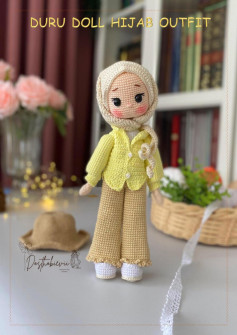 Crochet Pattern for Stylish Doll Hijab Outfit
