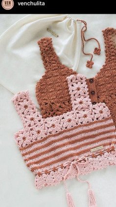 Crochet Summer Tops: Elegant Stripes and Floral Patterns