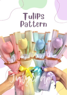 Crochet Tulip Bouquet Pattern for Beginners and Enthusiasts