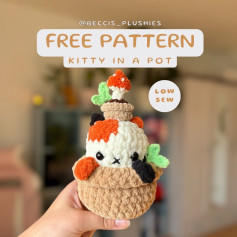 Crochet Your Own Adorable Kitty in a Pot with This Easy Pattern
