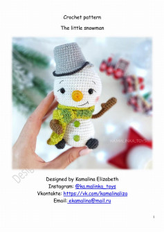 Crochet Your Own Adorable Little Snowman for Winter Decor Fun