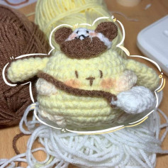 Cute Crochet Bear with Yarn Balls - Step-by-Step Guide