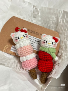 Cute Crochet Cat Ice Cream Amigurumi Pattern for Beginners